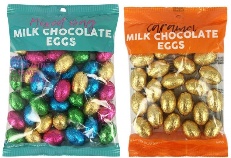 Kmart Solid and Filled Egg 360g and Filled Caramel Egg 160g Bags NSW Food Authority